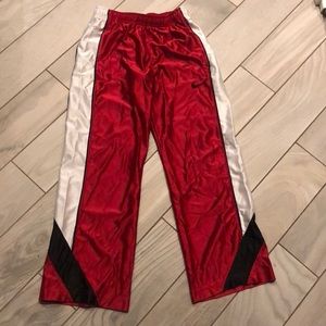 Nike boys red track pants medium
